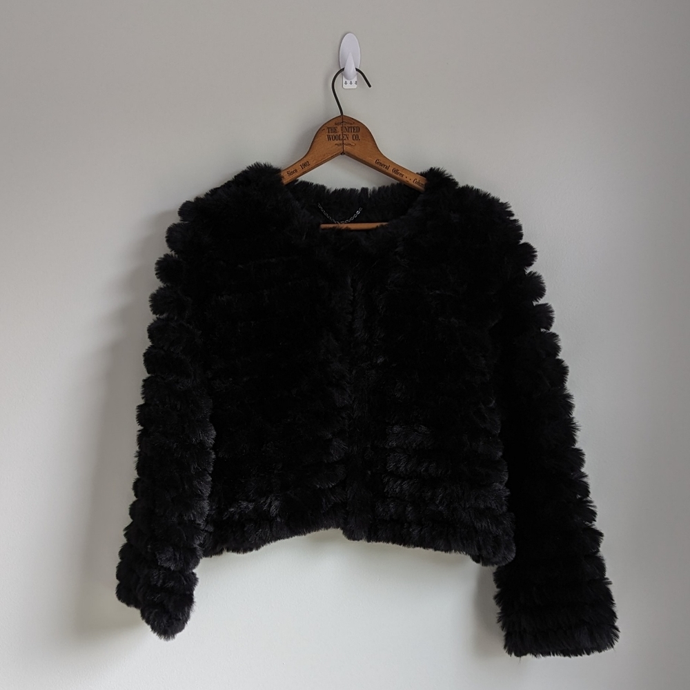 Sz Small BCBGMAXAZRIA faux fur jacket